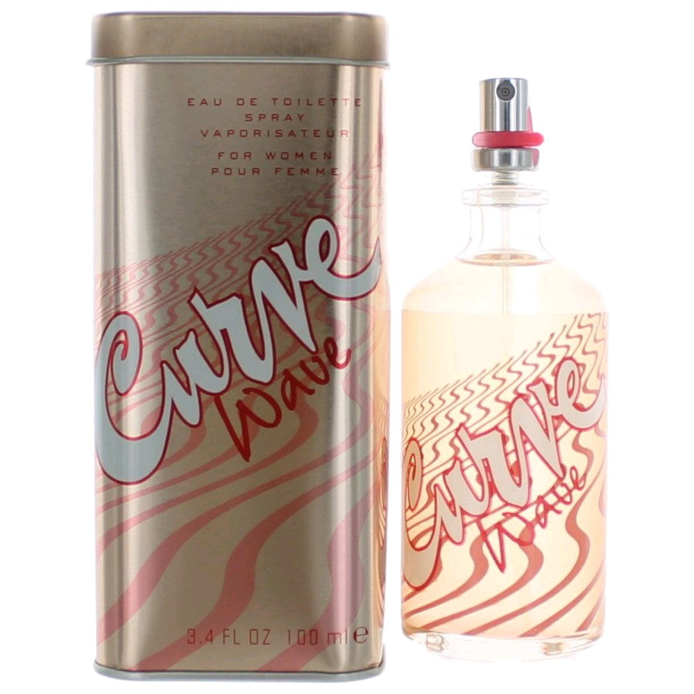 Bottle of Curve Wave by Liz Claiborne, 3.4 oz Eau De Toilette Spray for Women